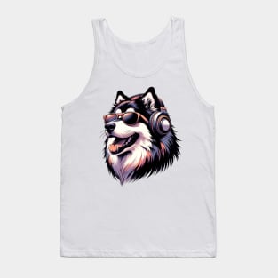 Lapponian Herder Smiling DJ with Bold Colors Tank Top